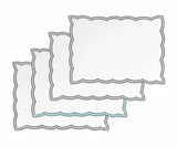 Charcoal placemats - Double Scalloped