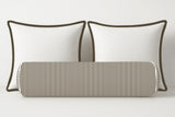 Ticking Stripe Velvet Bolster Pillow Cover