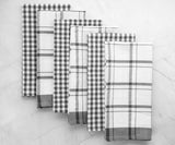 Gray Kitchen Towels - Checkered Tea Towels