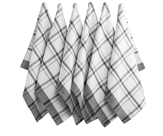 Gray Kitchen Towels - Checkered Tea Towels