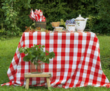 Red and White Checkered Tablecloth
