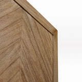 Chevron Wood Bed Frame with Headboard