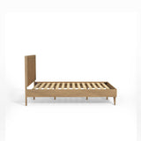 Chevron Wood Bed Frame with Headboard