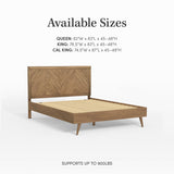 Chevron Wood Bed Frame with Headboard