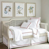 400TC Double Embroidery Sateen Solid Cotton Day Bed Set