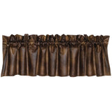 Two-Toned Brown Faux Leather Valance