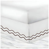 400TC Cotton Double Wavy Embroidered Tailored Bed Skirt