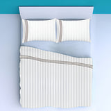 400TC Triple Embroidery Sateen Stripe Cotton Sheet Set