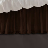 400TC Sateen Solid Cotton Fringe Ruffle Bed Skirt
