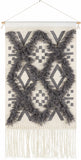 Chapelton Gray Geometric Textured Wall Hanging - Clearance
