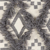 Chapelton Gray Geometric Textured Wall Hanging - Clearance