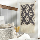 Chapelton Gray Geometric Textured Wall Hanging - Clearance