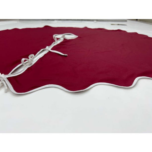 Scalloped Cotton Christmas Tree Skirt