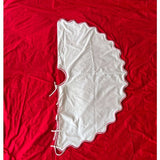 Scalloped Cotton Christmas Tree Skirt