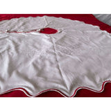 Scalloped Cotton Christmas Tree Skirt