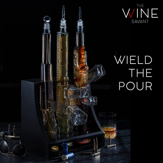(UAE ONLY) Gun Whiskey Decanter - 3 Gun Decanter