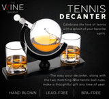 Globe Whiskey Decanter Set with 2 Liquor Glasses
