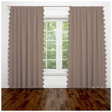 Scallop Luxurious Polyester Curtain (Set of 2)