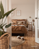 Cinnamon linen duvet cover