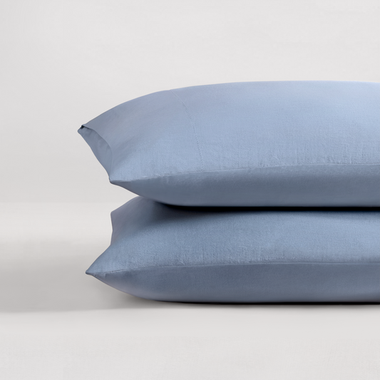 Egyptian Cotton-European Linen Pillowcase Set Dusk