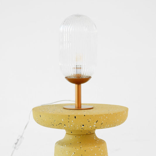 Clario Bronze Clear Glass Table Lamp