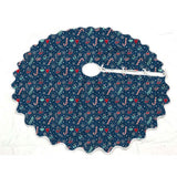 Printed Scalloped Christmas Tree Skirt