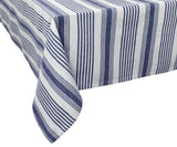 Blue French Stripe Tablecloth