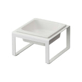 Single Pet Food Bowl - Tall - Steel + Ceramic