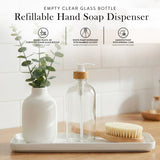 Clear Glass Bottle with Pump Dispenser 500ml