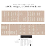Clear Oil Vinegar Condiment Labels