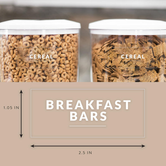 Clear Pantry Labels 198 Pack White Text Stickers