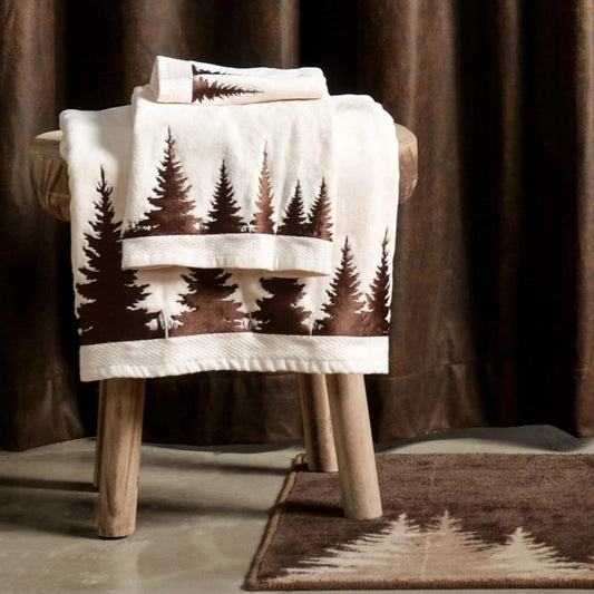 Clearwater Pines 3PC Towel Set, Cream, 2 MOQ