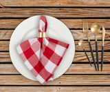 Cotton Napkins - Plaid Cloth Napkins