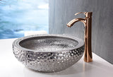 Regalia Series Vessel Sink in Speckled Silver
