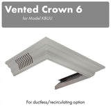 ZLINE Vented Crown Molding Profile 6 for Wall Range Hood, CM6V-KBUU