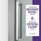 Stellar Series 57 to 60 in. x 76 in. Sliding Frameless Shower Door with Tsunami Guard Tempered Glass