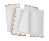 Scalloped Edge Linen Napkins