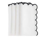 Scalloped Edge Linen Napkins