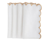 Scalloped Edge Linen Napkins