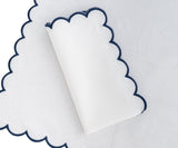 Scalloped Edge Linen Napkins