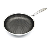 Hexagon Surface Hybrid Stainless Steel Frying Pan