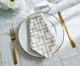 Printed Napkins - Metallic Gold Foil Napkins