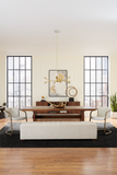 D'Orsay 59" Upholstered Bench in Beige Linen