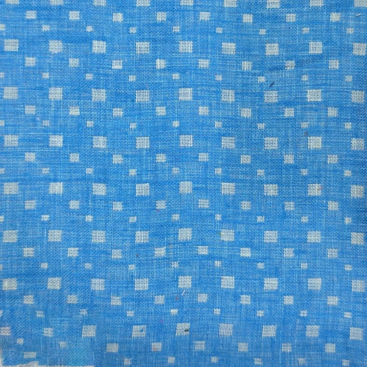 Block Print Tablecloth - Blue and White