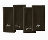 Cotton Christmas Napkins with Embroidered