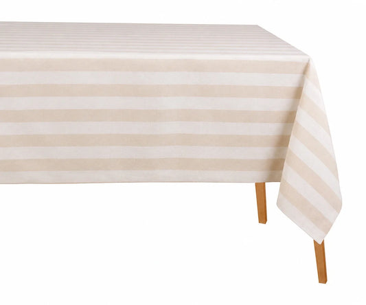 Striped Tablecloth - Beige