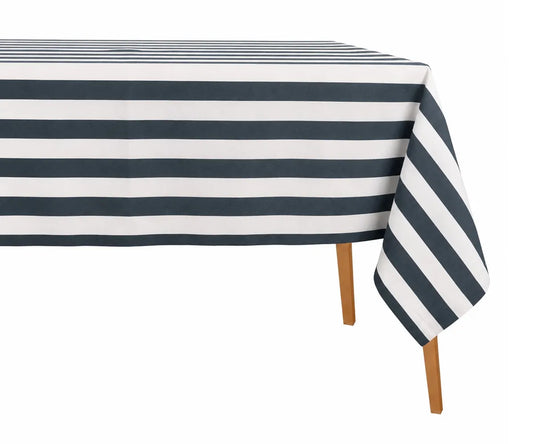 Striped Cotton Linen Tablecloth