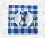 Blue Gingham Napkins Set of 6