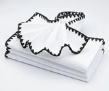 Crochet Picot Embroidered Edge Napkins