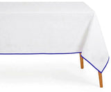 Cotton Embroidery Tablecloth - Blue